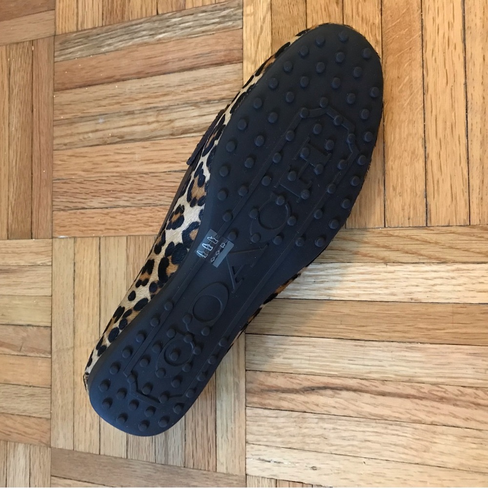 Coach Leopard Print Calf Hair Loafers in Brown and Black - Picture 5 of 16